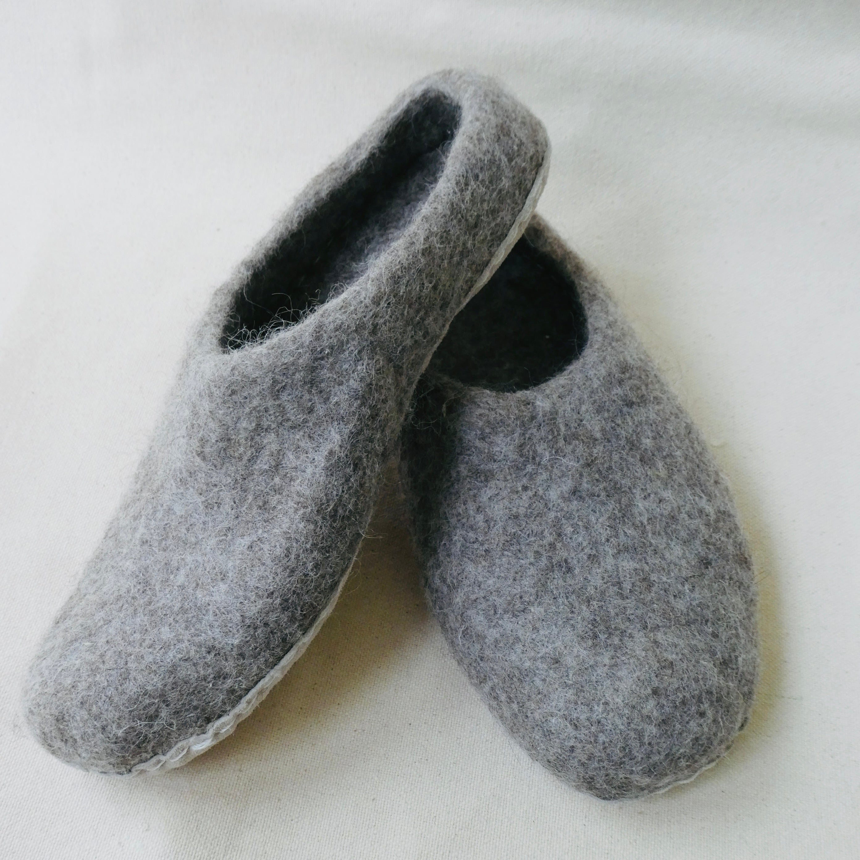 Felted Wool Slippers - Mocha