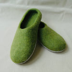 Load image into Gallery viewer, Felted Wool Slippers - Green
